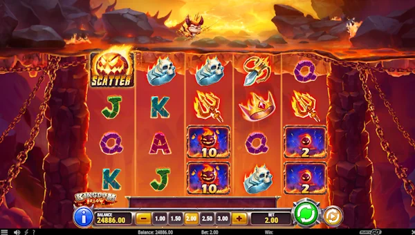 Kingdom Below base game screenshot showing reels and features