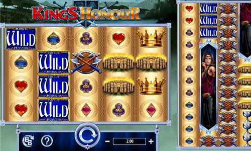 Kings Honour base game screenshot showing reels and features