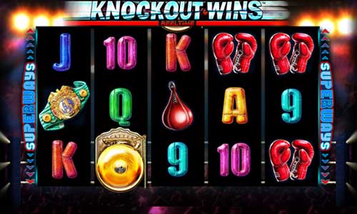 Knockout Wins base game screenshot showing reels and features