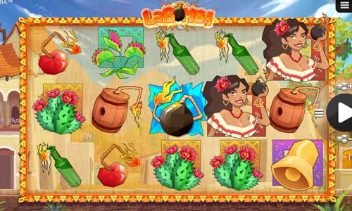 La Bomba base game screenshot showing reels and features