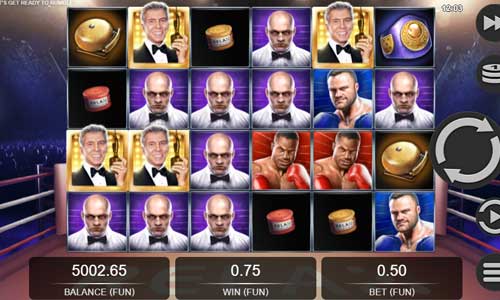 Lets Get Ready to Rumble base game screenshot showing reels and features