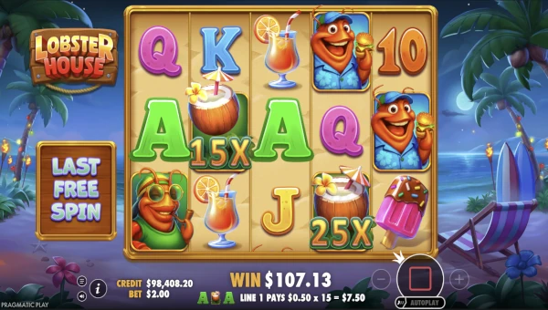 Lobster House Slot Free Spins with Sticky Wild Multipliers