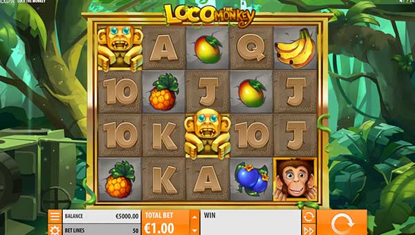 Loco the Monkey base game screenshot showing reels and features