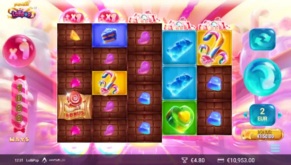 LolliPop base game screenshot showing reels and features