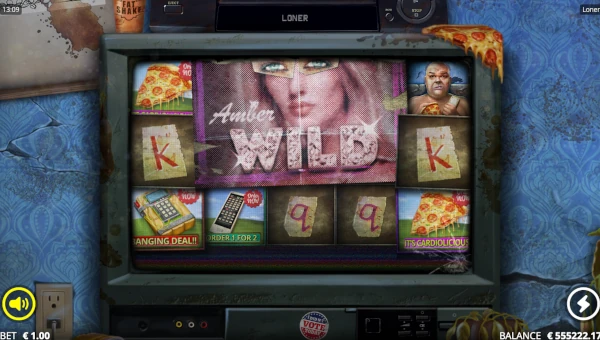 Loner base game screenshot showing reels and features