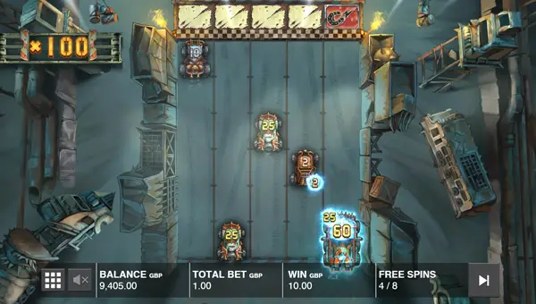 Mad Cars base game screenshot showing reels and features