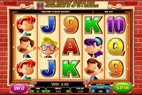 Magic Building base game screenshot showing reels and features