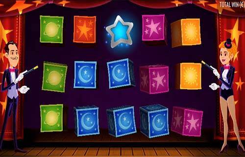 Magicious base game screenshot showing reels and features