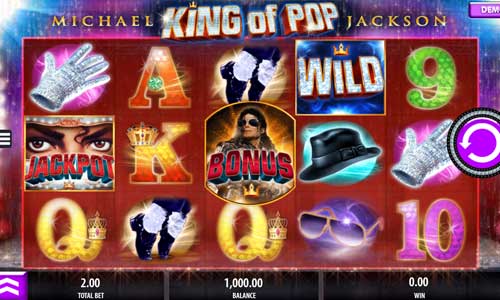 Michael Jackson King of Pop base game screenshot showing reels and features