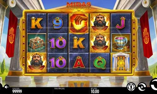 Midas Golden Touch base game screenshot showing reels and features