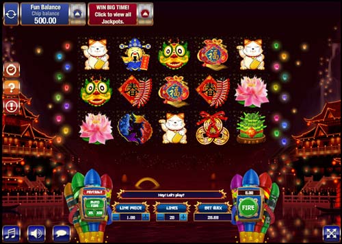 Midnight Lucky Sky base game screenshot showing reels and features