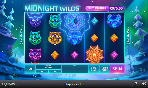 Midnight Wilds base game screenshot showing reels and features