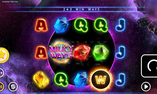 Milky Ways base game screenshot showing reels and features