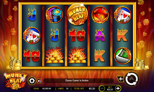 Money Heat Slot Base Game Money Heat base game screenshot showing reels and features