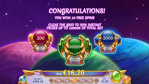 Screenshot of Moon Princess Origins slot demo showing reels and bonus game features