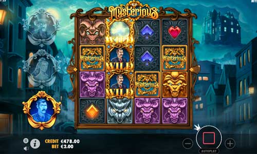 Mysterious base game screenshot showing reels and features
