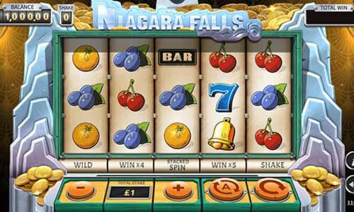 Niagara Falls base game screenshot showing reels and features