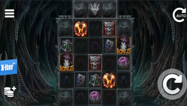 Nightmaker base game screenshot showing reels and features