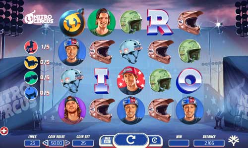 Nitro Circus base game screenshot showing reels and features