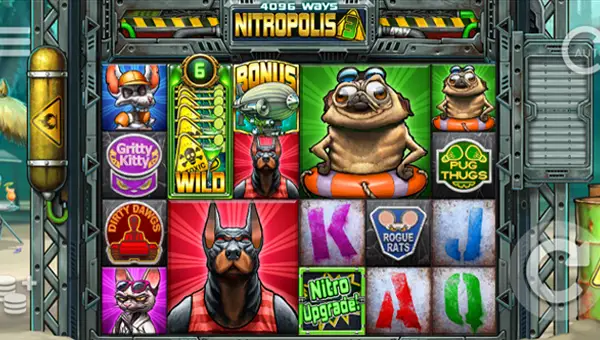 Nitropolis 3 base game screenshot showing reels and features