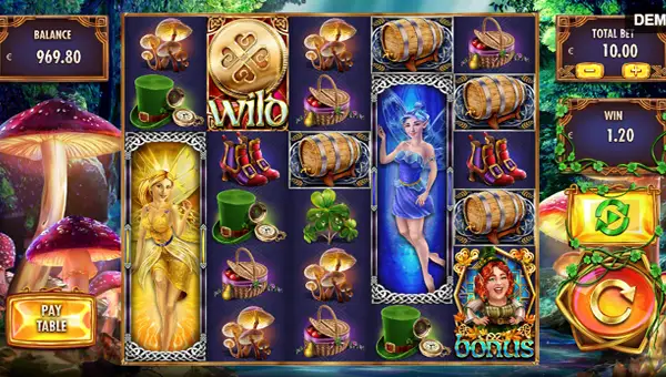 O Bryans Funland base game screenshot showing reels and features