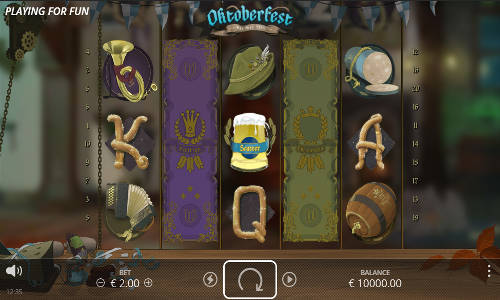Oktoberfest base game screenshot showing reels and features