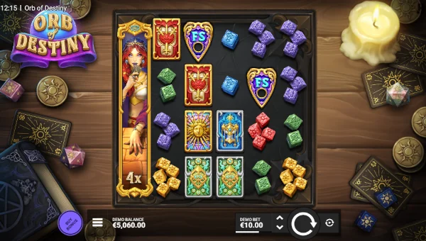 Orb of Destiny base game screenshot showing reels and features