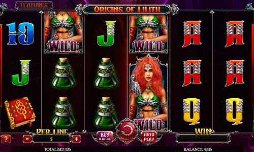 Origins Of Lilith Expanded Edition base game screenshot showing reels and features