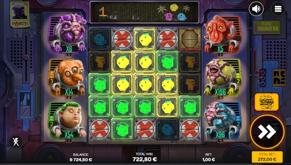 Orphan Organ base game screenshot showing reels and features