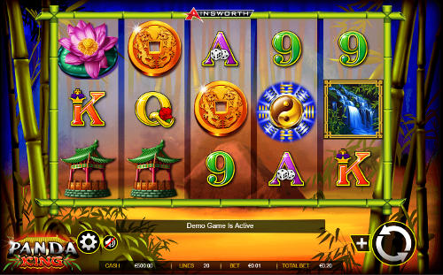 Panda King Slot Base Game Panda King base game screenshot showing reels and features