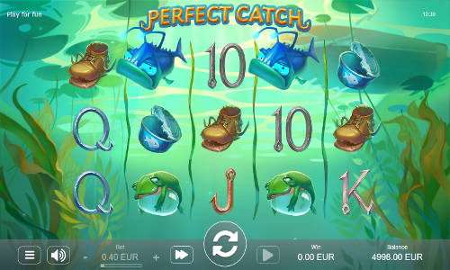 Perfect Catch base game screenshot showing reels and features