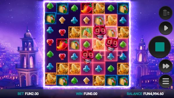 Pinata Popper Dream Drop base game screenshot showing reels and features
