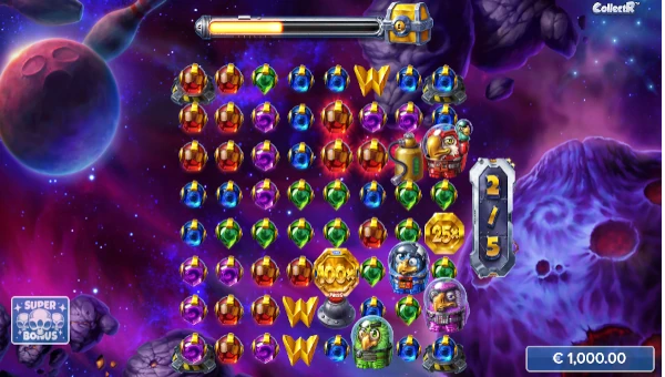 Screenshot of Pirots 4 slot demo showing reels and bonus game features