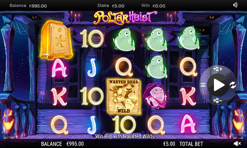 Polterheist base game screenshot showing reels and features