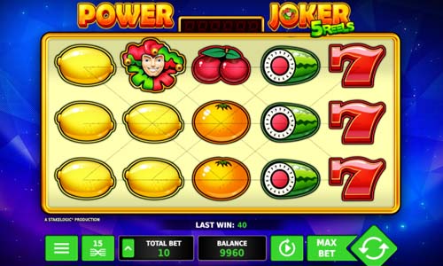Classic Joker base game screenshot showing reels and features