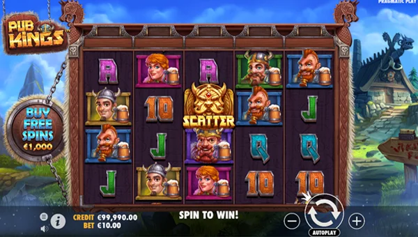 Pub Kings base game screenshot showing reels and features