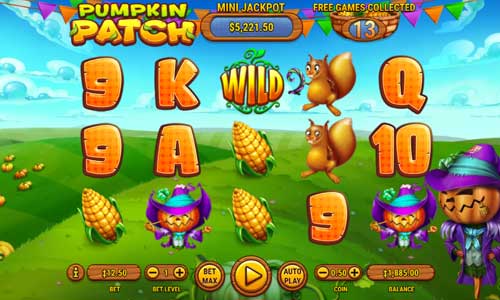 Pumpkin Patch base game screenshot showing reels and features