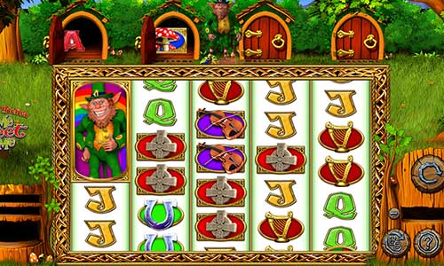 Rainbow Riches Home Sweet Home base game screenshot showing reels and features