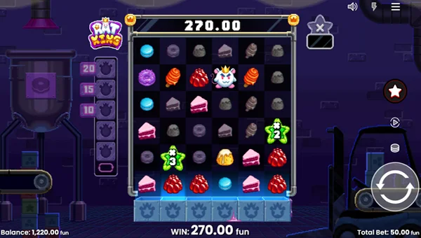 Rat King base game screenshot showing reels and features