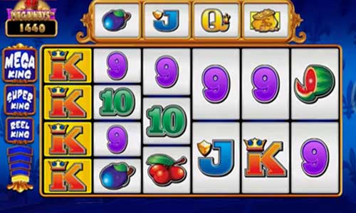 Reel King Megaways base game screenshot showing reels and features