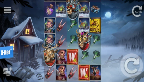 Reindeer Royale base game screenshot showing reels and features