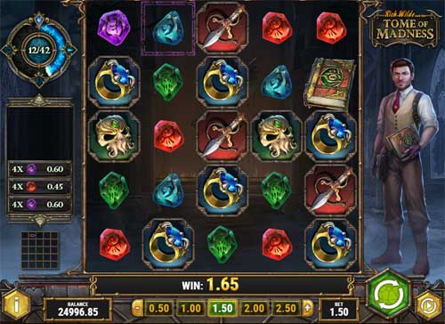 Tome of Madness base game screenshot showing reels and features