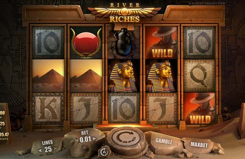 River of Riches Slot Base Game River of Riches base game screenshot showing reels and features