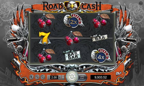 Road Cash base game screenshot showing reels and features