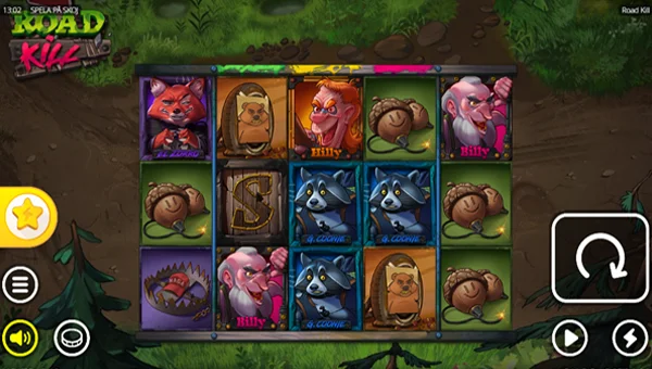 Roadkill base game screenshot showing reels and features