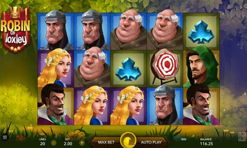 Robin of Loxley base game screenshot showing reels and features