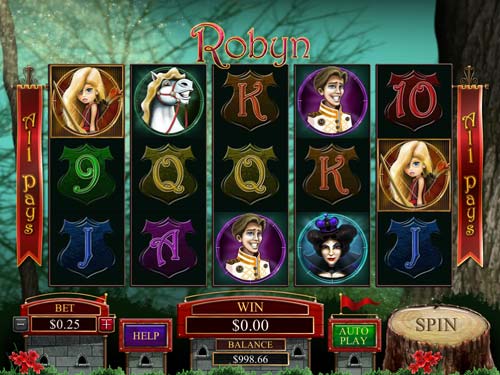 Robyn Slot Base Game Robyn base game screenshot showing reels and features