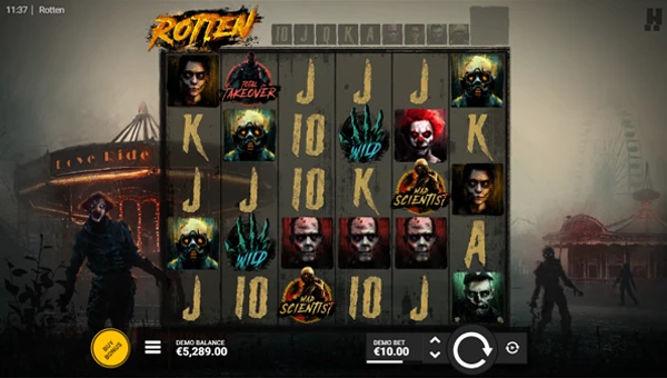 Rotten base game screenshot showing reels and features
