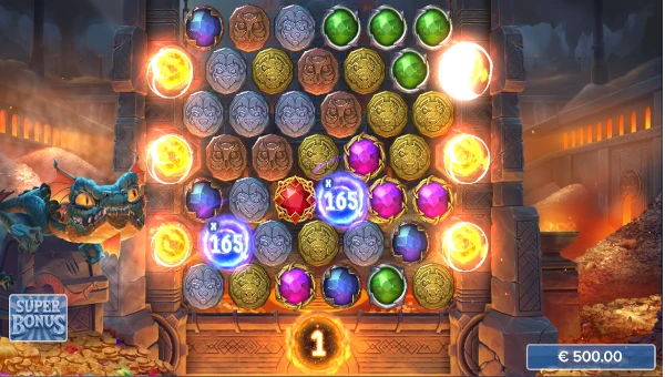 Screenshot of Ryze 2 slot demo showing reels and bonus game features