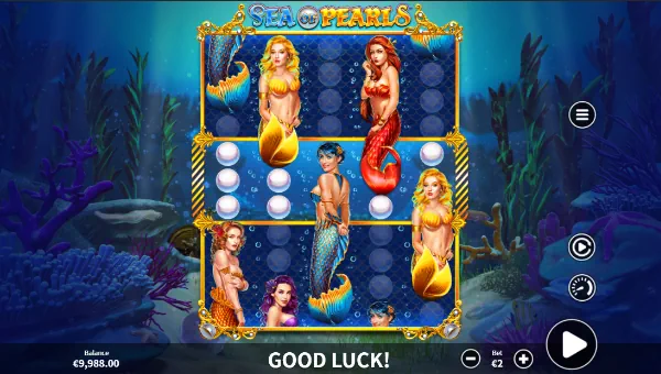 Sea Of Pearls base game screenshot showing reels and features